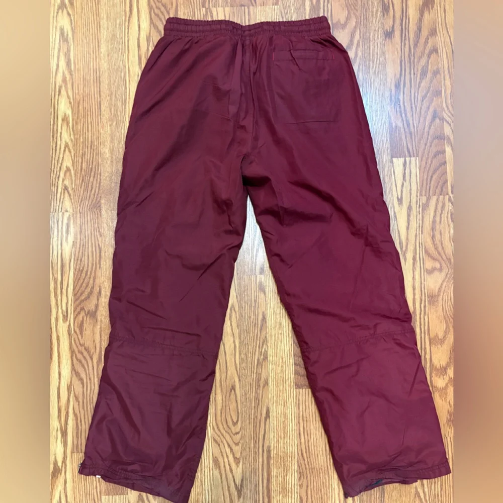 Abercrombie #3 Y2K Maroon Track Pants with‎ White Stripes 33x43 Blokecore Urban